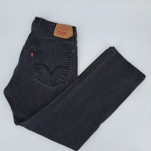 Levis 501 Original Straight Leg Mens 40x32 100% Cotton Black Button Fly Jeans